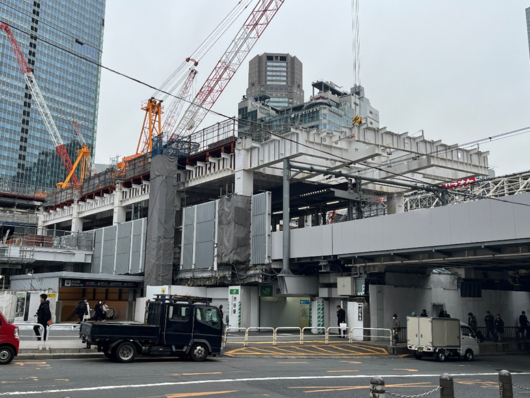Redevelopment construction site in Shibuya (photo taken in February 2024.2)